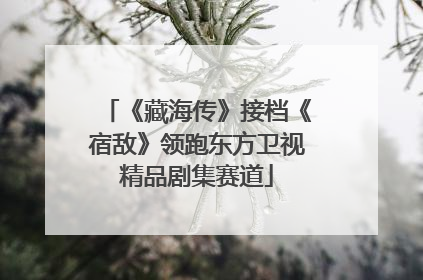 《藏海传》接档《宿敌》领跑东方卫视精品剧集赛道