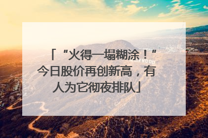 “火得一塌糊涂！”今日股价再创新高，有人为它彻夜排队
