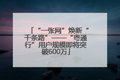 “一张网”焕新“千条路”——“粤通行”用户规模即将突破600万