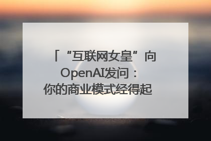 “互联网女皇”向OpenAI发问：你的商业模式经得起价格战考验么？