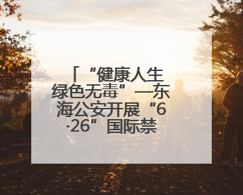“健康人生 绿色无毒”—东海公安开展“6·26”国际禁毒日宣传活动