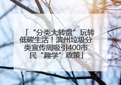 “分类大转盘”玩转低碳生活！滨州垃圾分类宣传周吸引400市民“趣学”政策