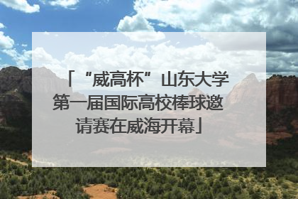 “威高杯”山东大学第一届国际高校棒球邀请赛在威海开幕