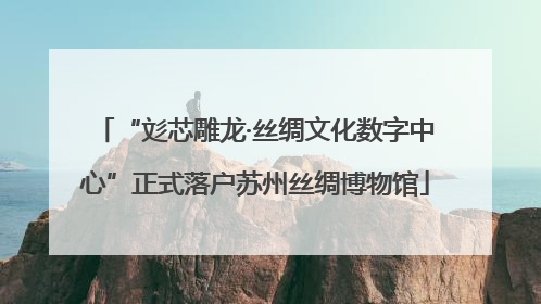 “彣芯雕龙·丝绸文化数字中心”正式落户苏州丝绸博物馆