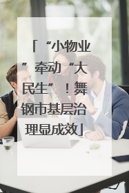 “小物业”牵动“大民生”！舞钢市基层治理显成效