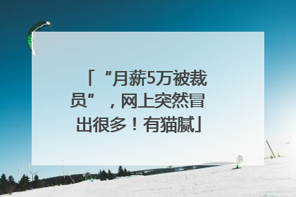 “月薪5万被裁员”，网上突然冒出很多！有猫腻