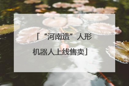 “河南造”人形机器人上线售卖