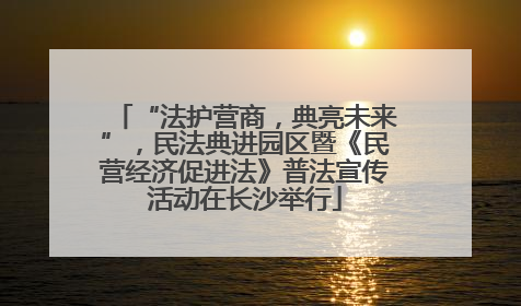 “法护营商，典亮未来”，民法典进园区暨《民营经济促进法》普法宣传活动在长沙举行
