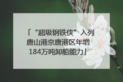 “超级钢铁侠”入列 唐山港京唐港区年增184万吨卸船能力