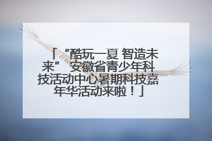 “酷玩一夏 智造未来” 安徽省青少年科技活动中心暑期科技嘉年华活动来啦！
