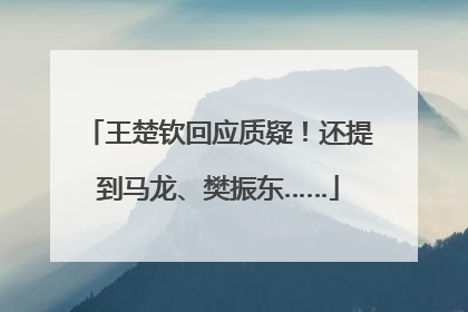 王楚钦回应质疑！还提到马龙、樊振东……