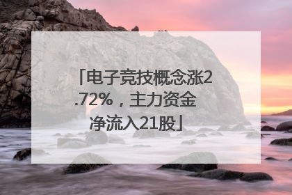 电子竞技概念涨2.72%，主力资金净流入21股
