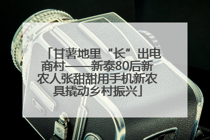甘薯地里“长”出电商村——新泰80后新农人张甜甜用手机新农具撬动乡村振兴