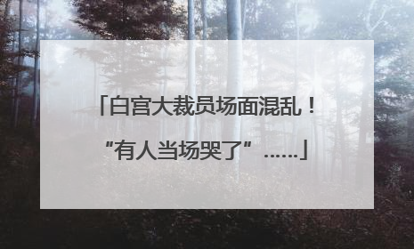 白宫大裁员场面混乱！“有人当场哭了”……