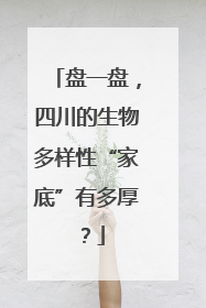 盘一盘，四川的生物多样性“家底”有多厚？