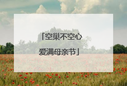 空巢不空心 爱满母亲节