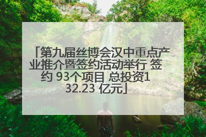 第九届丝博会汉中重点产业推介暨签约活动举行 签约 93个项目 总投资132.23 亿元