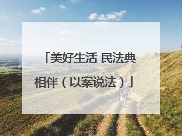 美好生活 民法典相伴（以案说法）
