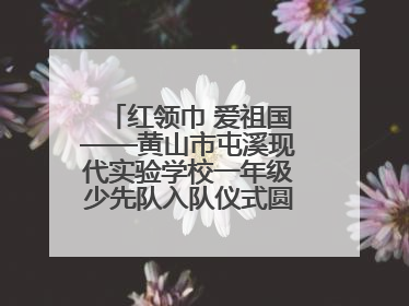 红领巾 爱祖国——黄山市屯溪现代实验学校一年级少先队入队仪式圆满举行