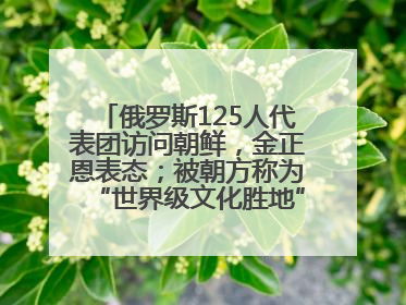 俄罗斯125人代表团访问朝鲜，金正恩表态；被朝方称为“世界级文化胜地”的旅游区，将首次接待俄游客