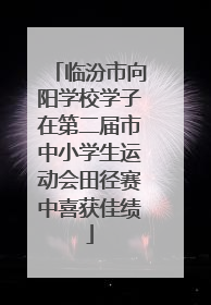 临汾市向阳学校学子在第二届市中小学生运动会田径赛中喜获佳绩