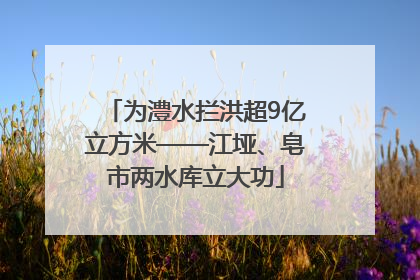 为澧水拦洪超9亿立方米——江垭、皂市两水库立大功