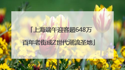 上海端午迎客超648万 百年老街成Z世代潮流圣地