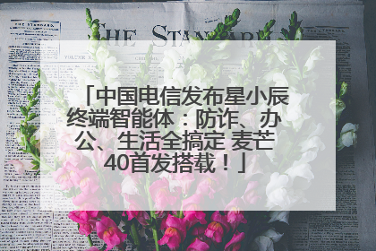中国电信发布星小辰终端智能体：防诈、办公、生活全搞定 麦芒40首发搭载！