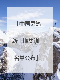 中国男篮新一期集训名单公布