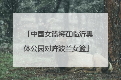 中国女篮将在临沂奥体公园对阵波兰女篮