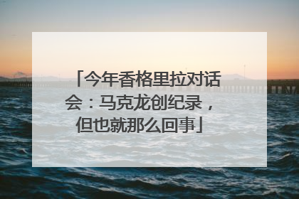 今年香格里拉对话会：马克龙创纪录，但也就那么回事