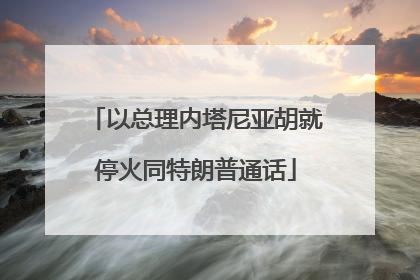 以总理内塔尼亚胡就停火同特朗普通话