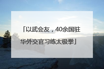 以武会友，40余国驻华外交官习练太极拳