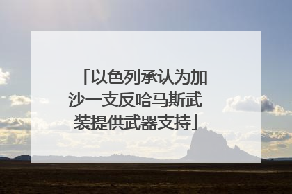 以色列承认为加沙一支反哈马斯武装提供武器支持