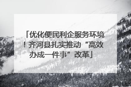 优化便民利企服务环境！齐河县扎实推动“高效办成一件事”改革