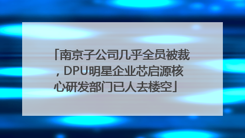 南京子公司几乎全员被裁，DPU明星企业芯启源核心研发部门已人去楼空