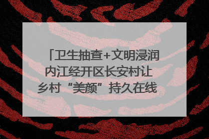 卫生抽查+文明浸润 内江经开区长安村让乡村“美颜”持久在线｜万千气象看四川