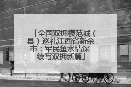 全国双拥模范城（县）巡礼江西省新余市：军民鱼水情深 续写双拥新篇