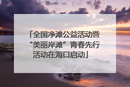 全国净滩公益活动暨“美丽岸滩”青春先行活动在海口启动