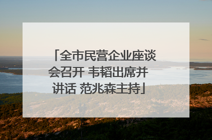 全市民营企业座谈会召开 韦韬出席并讲话 范兆森主持