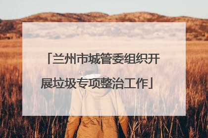 兰州市城管委组织开展垃圾专项整治工作