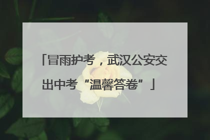 冒雨护考，武汉公安交出中考“温馨答卷”