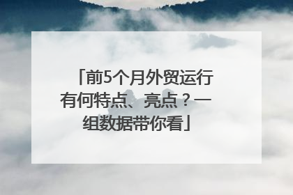 前5个月外贸运行有何特点、亮点？一组数据带你看