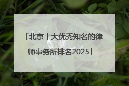 北京十大优秀知名的律师事务所排名2025