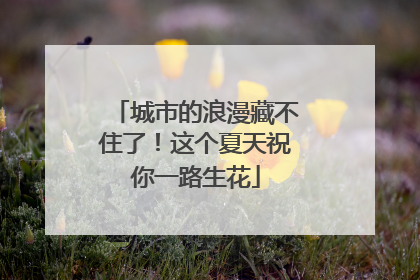 城市的浪漫藏不住了！这个夏天祝你一路生花