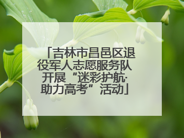 吉林市昌邑区退役军人志愿服务队开展“迷彩护航·助力高考”活动