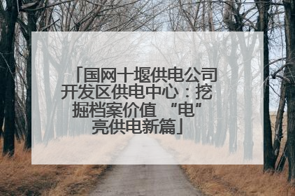 国网十堰供电公司开发区供电中心：挖掘档案价值 “电”亮供电新篇
