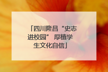 四川隆昌“史志进校园” 厚植学生文化自信