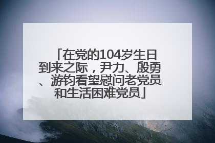 在党的104岁生日到来之际，尹力、殷勇、游钧看望慰问老党员和生活困难党员
