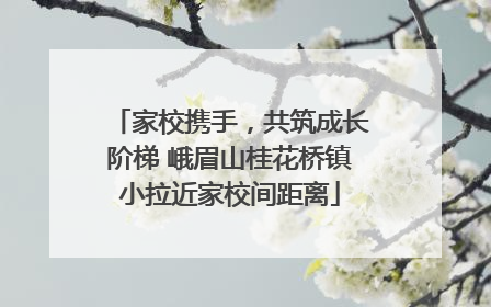 家校携手，共筑成长阶梯 峨眉山桂花桥镇小拉近家校间距离